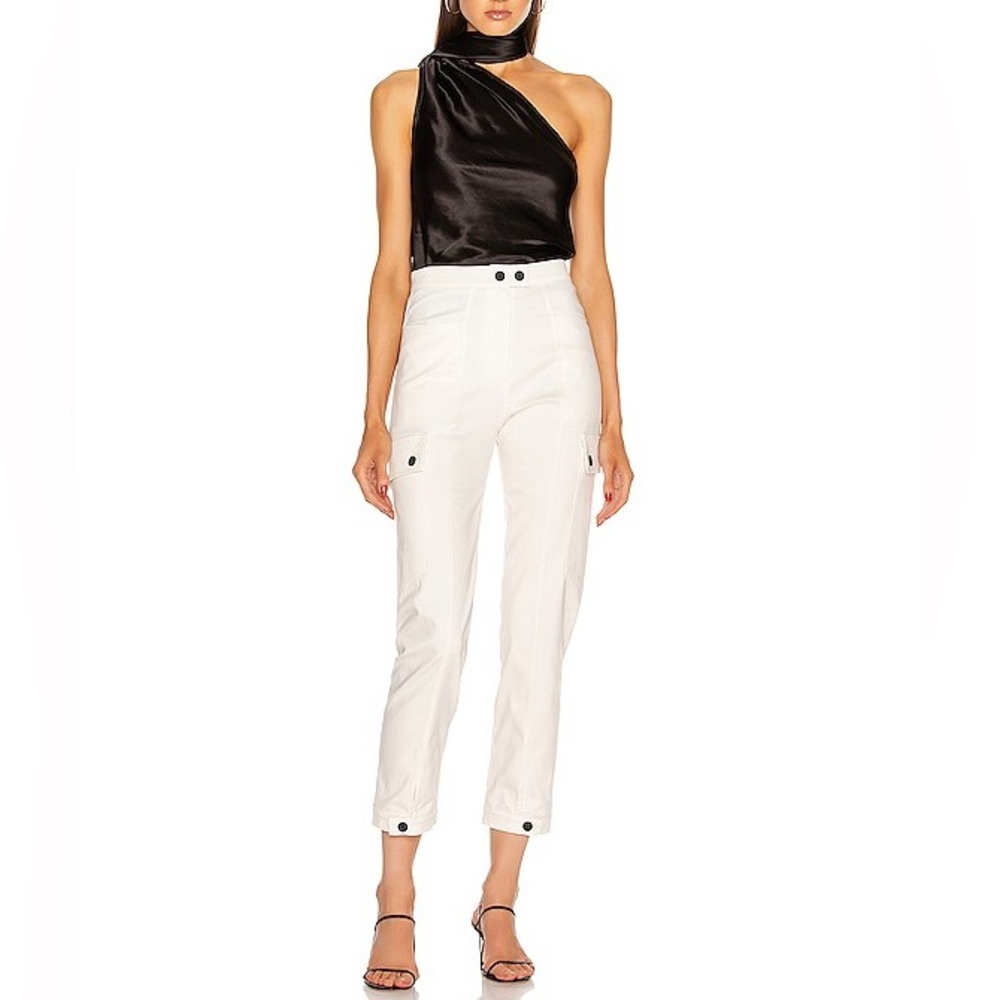 Revolve THE RANGE Structured Twill Split Cargo Pant - Dove (Size XS)